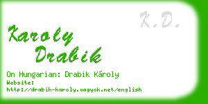 karoly drabik business card